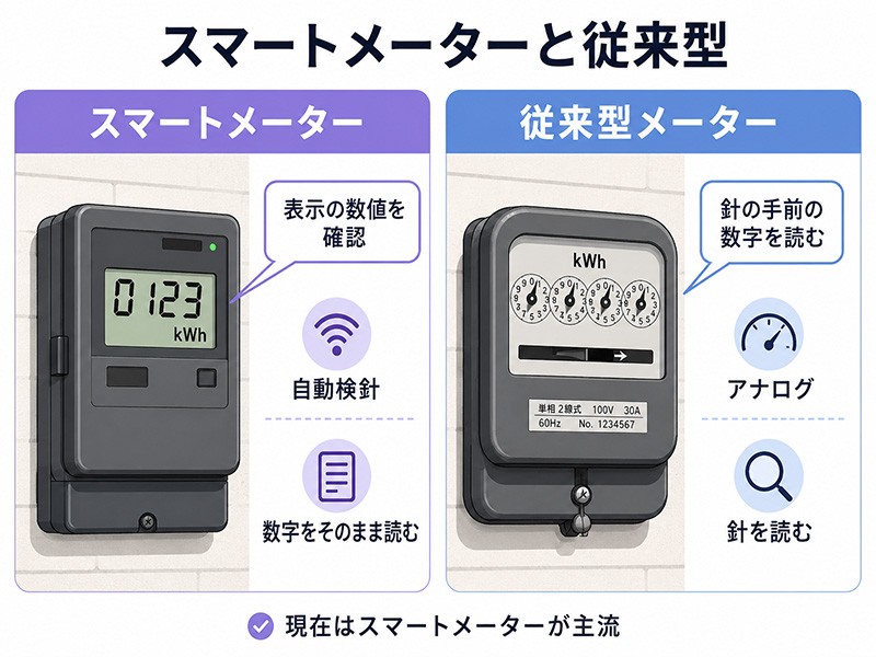 スマートメーターと従来型